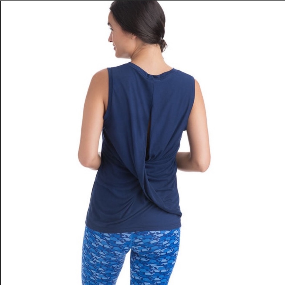 Vineyard vines navy performance tank.